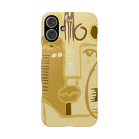 Abstract Face Art Slim Phone Case | Minimalist Neutral Tones