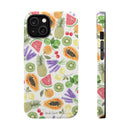 Tropical Fruit Magnetic Impact Phone Case — Watercolor Kiwi, Papaya & Watermelon