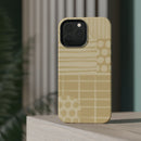 Magnetic Impact-Resistant Phone Case — Neutral Geometric Pattern