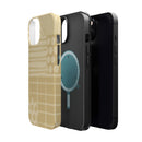 Magnetic Impact-Resistant Phone Case — Neutral Geometric Pattern