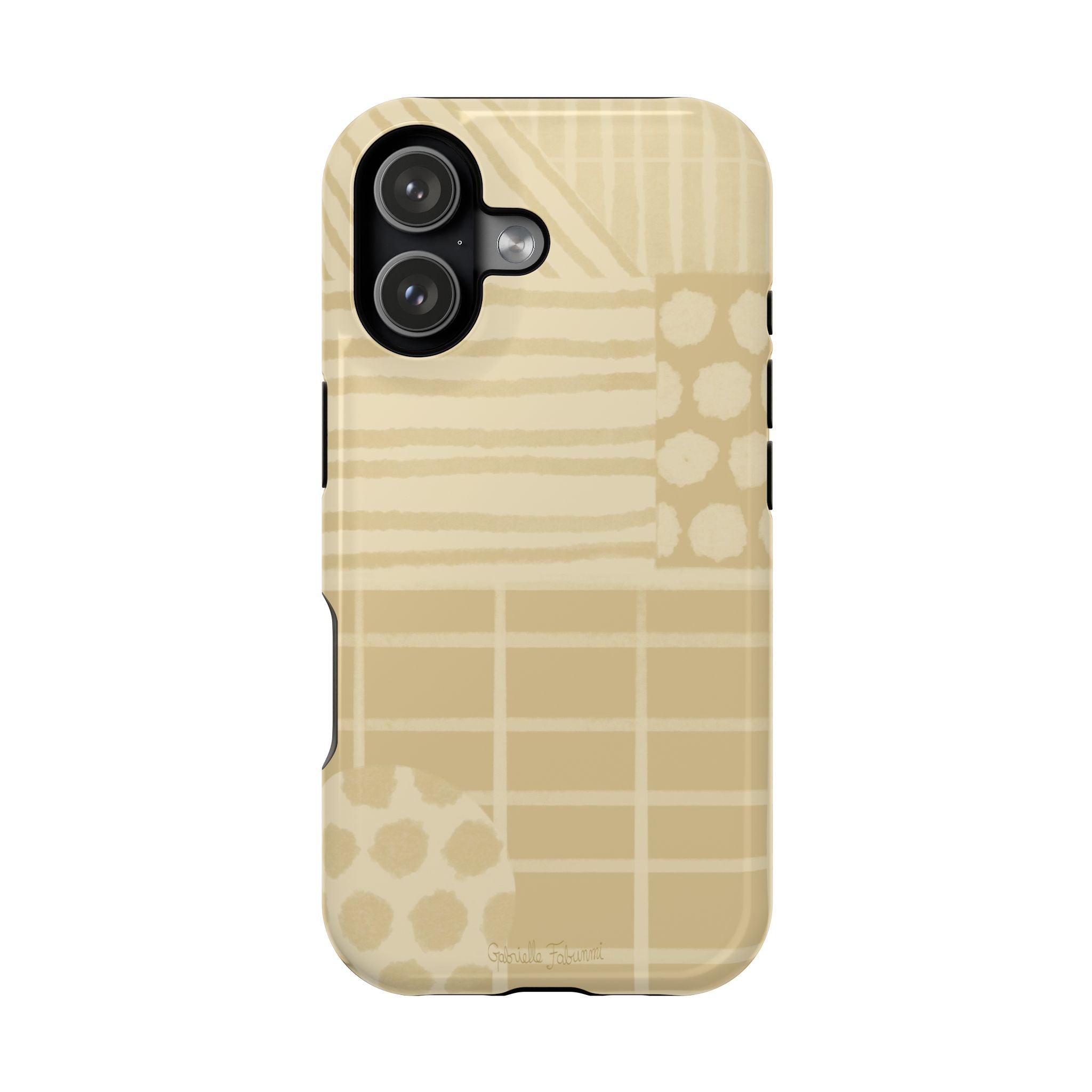 Magnetic Impact-Resistant Phone Case — Neutral Geometric Pattern