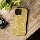 Abstract Line Face Slim Phone Case | Minimalist Art, Mustard Yellow