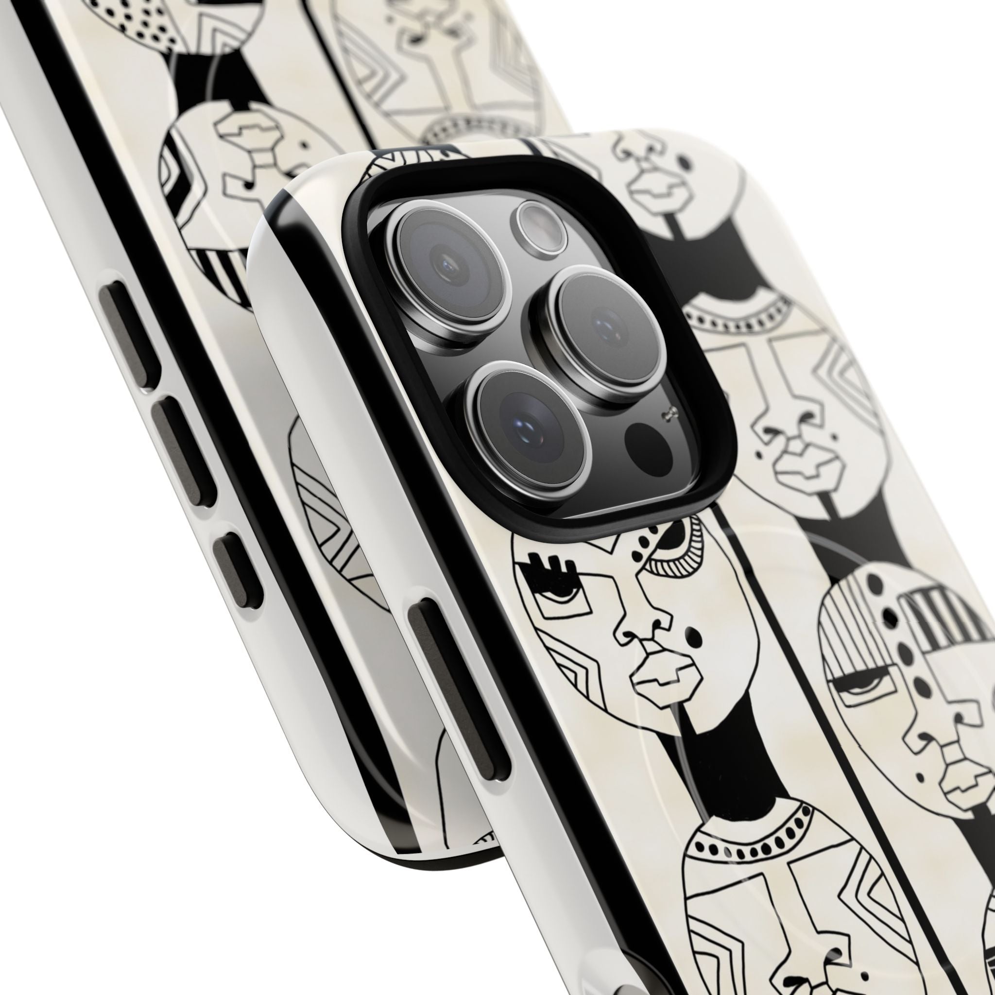 Artistic Tough Magnetic Phone Case with Unique Afrocentric Design