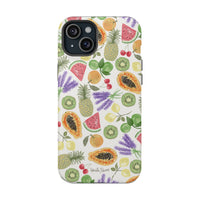 Tropical Fruit Magnetic Impact Phone Case — Watercolor Kiwi, Papaya & Watermelon