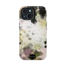 Watercolor Moss Phone Case — Impact‑Resistant Magnetic iPhone Cover