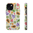 Tropical Fruit Magnetic Impact Phone Case — Watercolor Kiwi, Papaya & Watermelon