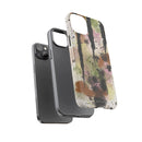 Watercolor Ink Splash Tough Phone Case — Abstract Olive, Blush & Charcoal Protective Cover