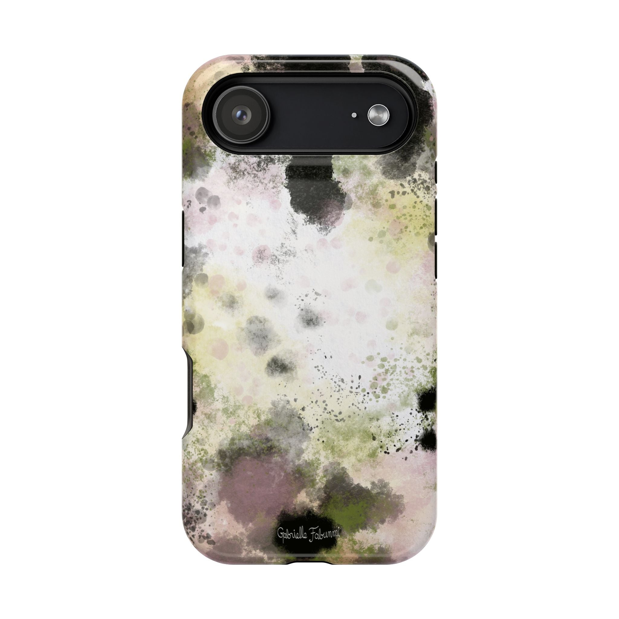 Watercolor Moss Phone Case — Impact‑Resistant Magnetic iPhone Cover