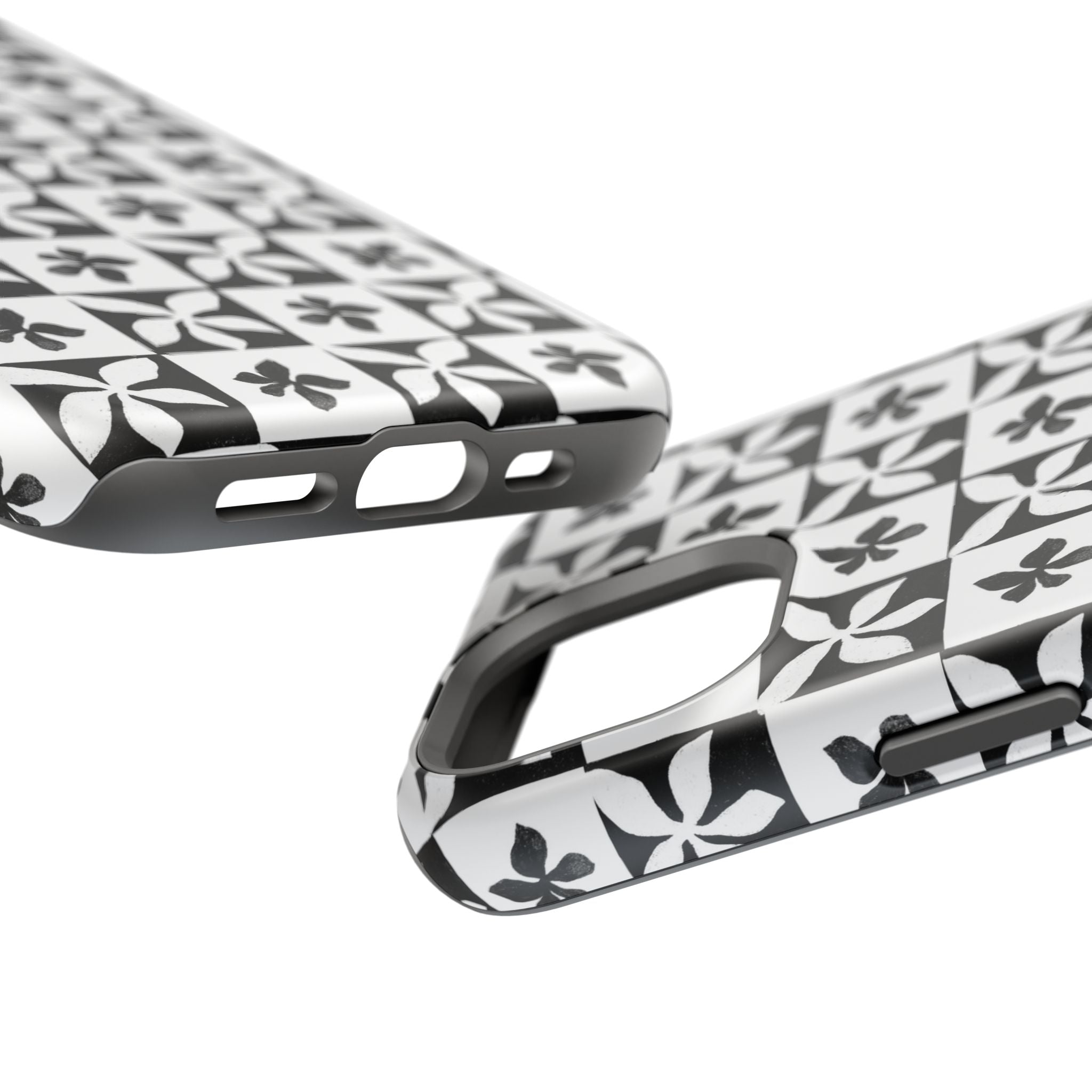 Stylish Impact-Resistant Phone Cases with Floral Design