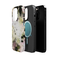 Watercolor Moss Phone Case — Impact‑Resistant Magnetic iPhone Cover