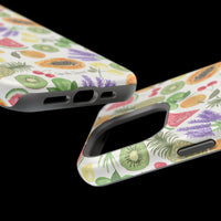 Tropical Fruit Magnetic Impact Phone Case — Watercolor Kiwi, Papaya & Watermelon