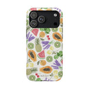 Tropical Fruit Magnetic Impact Phone Case — Watercolor Kiwi, Papaya & Watermelon