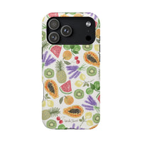 Tropical Fruit Magnetic Impact Phone Case — Watercolor Kiwi, Papaya & Watermelon