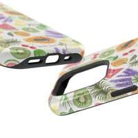 Tropical Fruit Magnetic Impact Phone Case — Watercolor Kiwi, Papaya & Watermelon