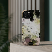 Watercolor Moss Phone Case — Impact‑Resistant Magnetic iPhone Cover