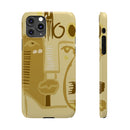 Abstract Face Art Slim Phone Case | Minimalist Neutral Tones