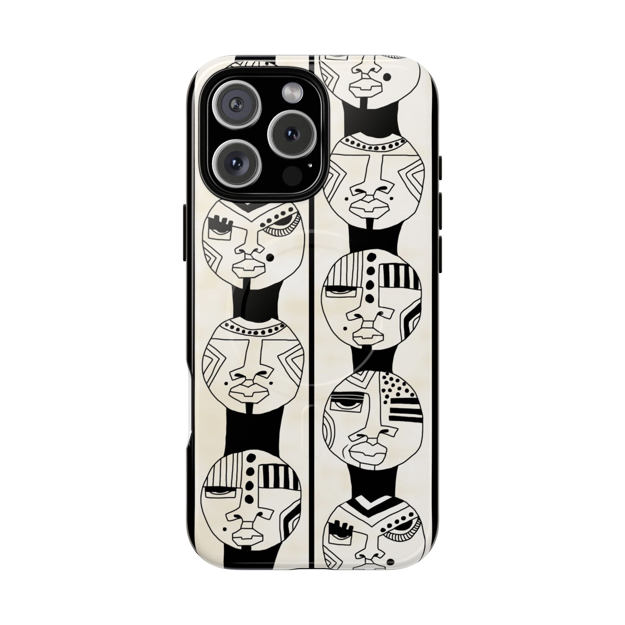 Artistic Tough Magnetic Phone Case with Unique Afrocentric Design