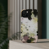 Watercolor Moss Phone Case — Impact‑Resistant Magnetic iPhone Cover