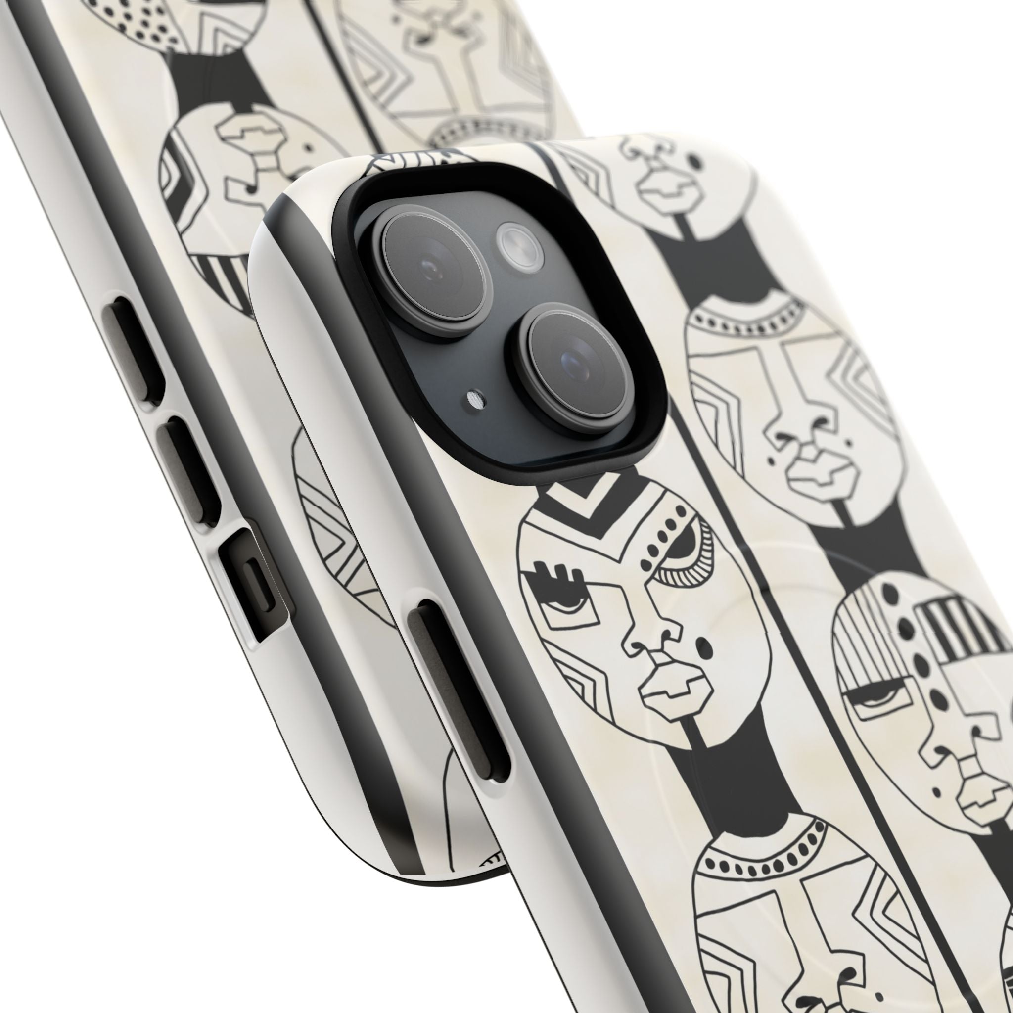 Artistic Tough Magnetic Phone Case with Unique Afrocentric Design