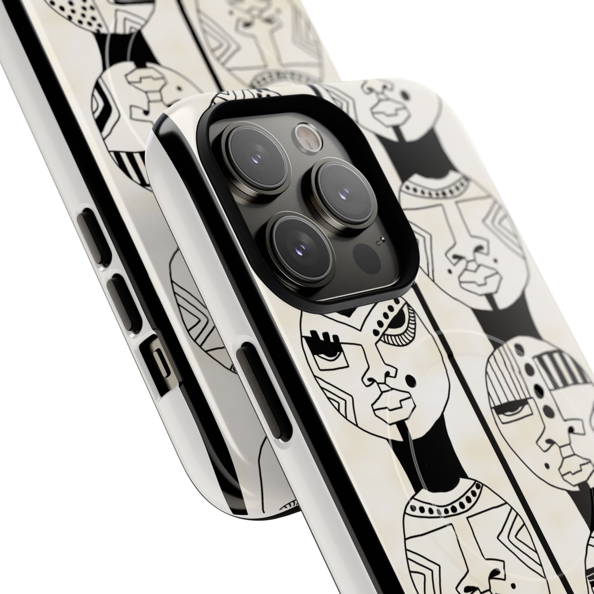 Artistic Tough Magnetic Phone Case with Unique Afrocentric Design