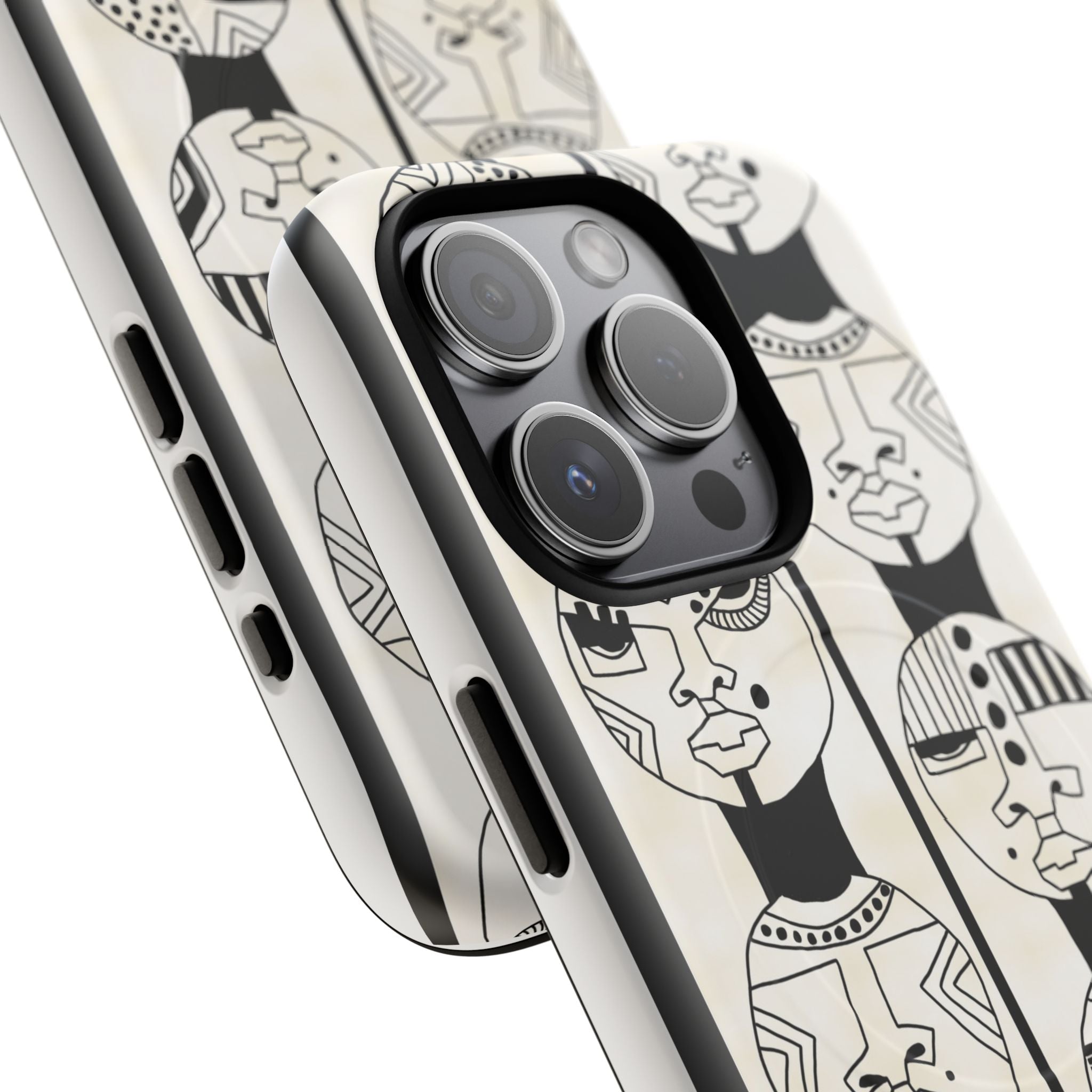 Artistic Tough Magnetic Phone Case with Unique Afrocentric Design