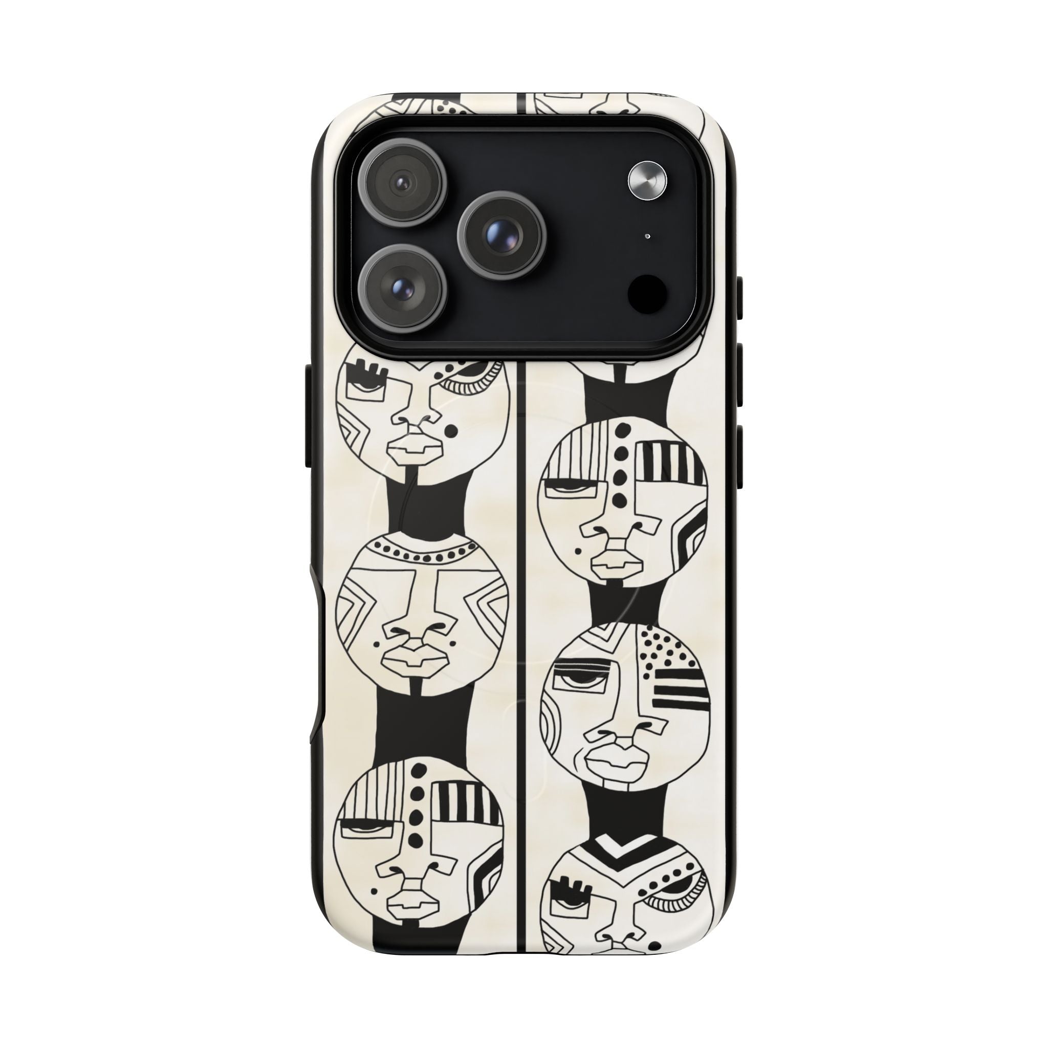 Artistic Tough Magnetic Phone Case with Unique Afrocentric Design