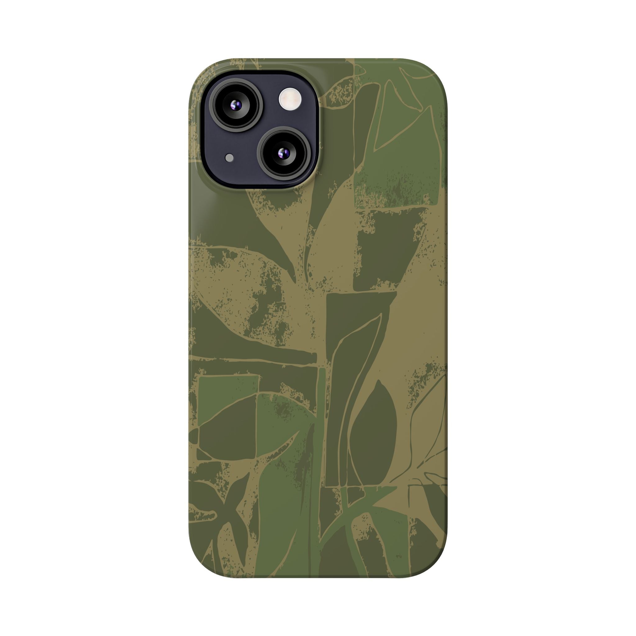 Green Color Block | Slim Phone Case