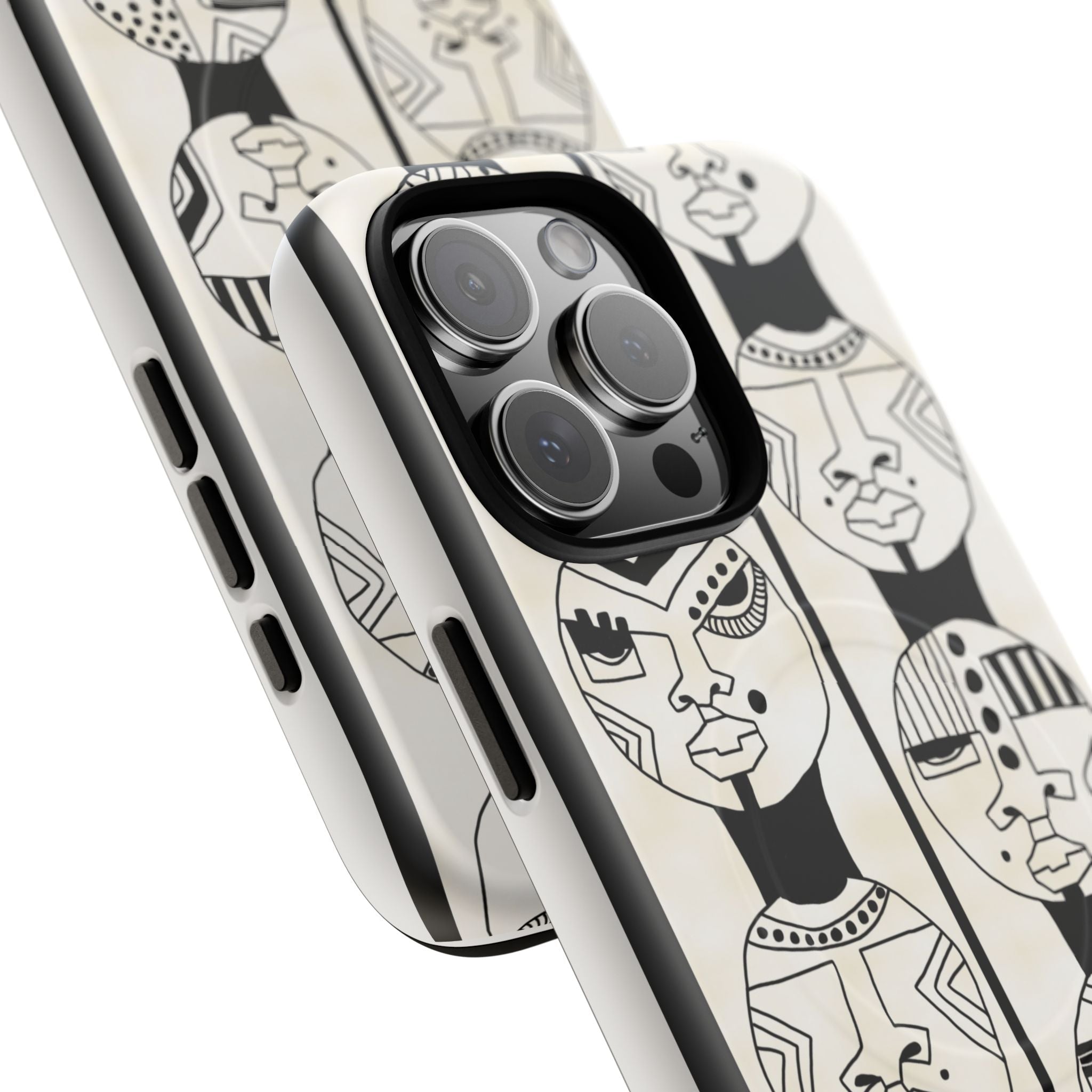 Artistic Tough Magnetic Phone Case with Unique Afrocentric Design