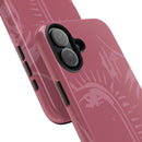 Abstract Line Face Tough Phone Case | Blush Pink Minimalist Art