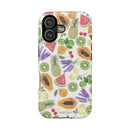 Tropical Fruit Magnetic Impact Phone Case — Watercolor Kiwi, Papaya & Watermelon