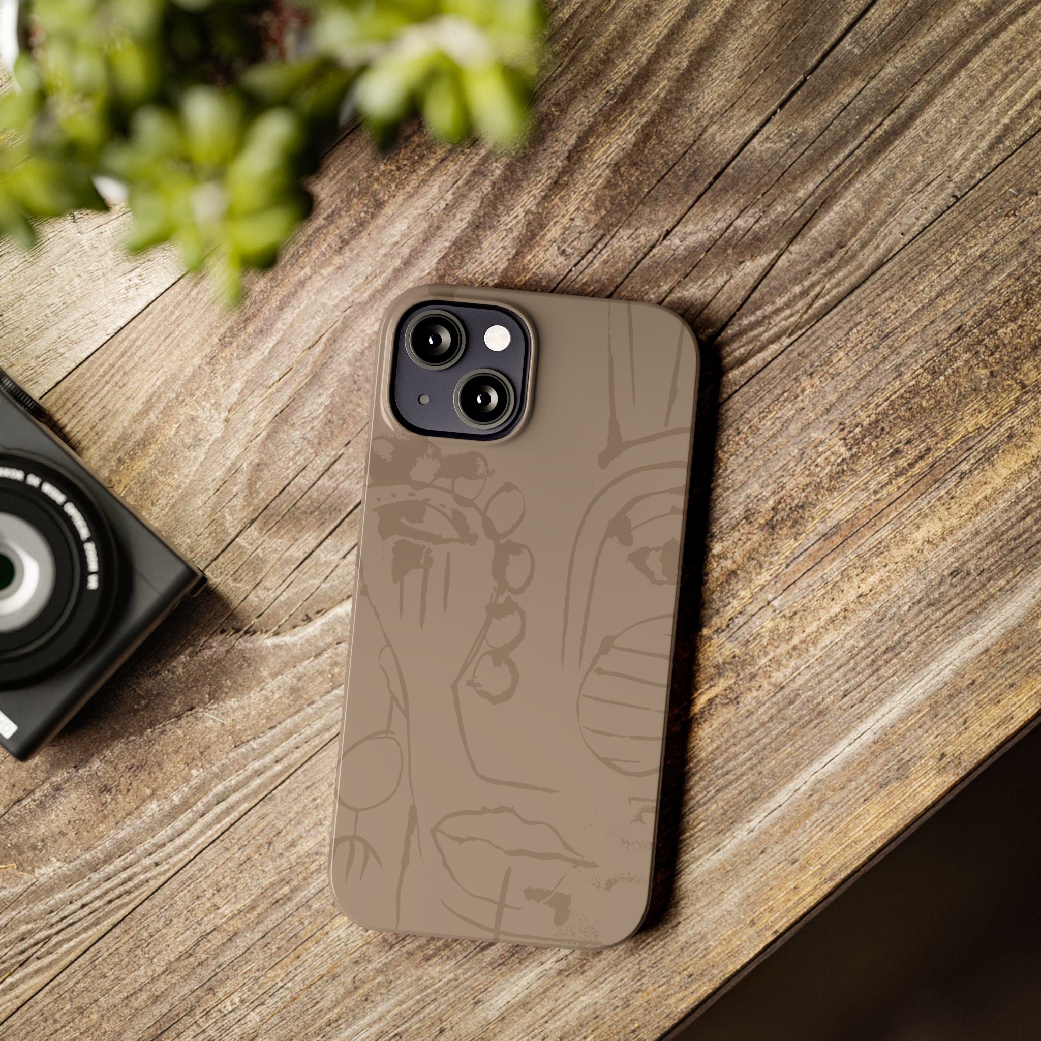 Totem Series | Neutral Brown Slim Phone Case