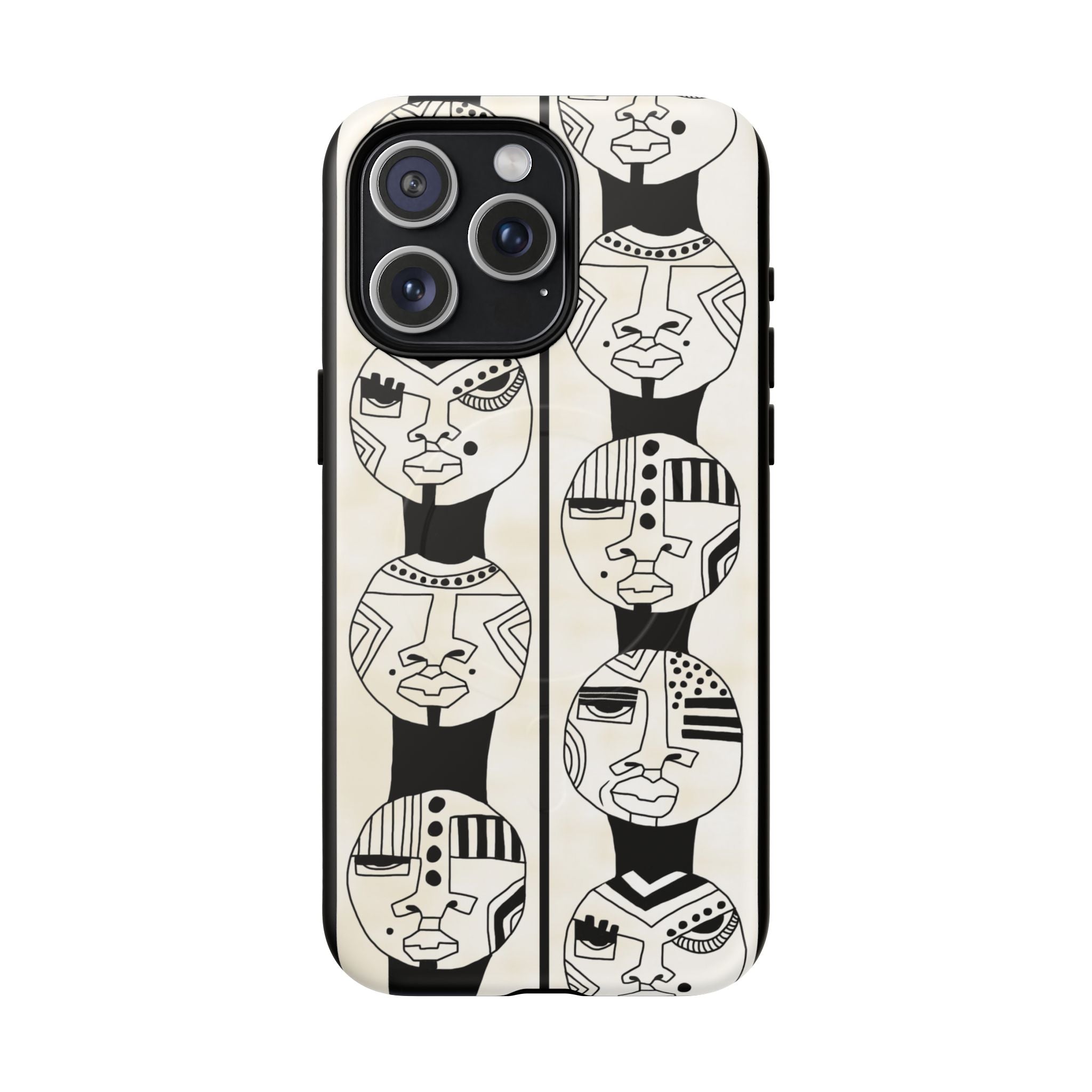 Artistic Tough Magnetic Phone Case with Unique Afrocentric Design
