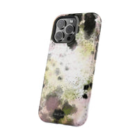 Watercolor Moss Phone Case — Impact‑Resistant Magnetic iPhone Cover