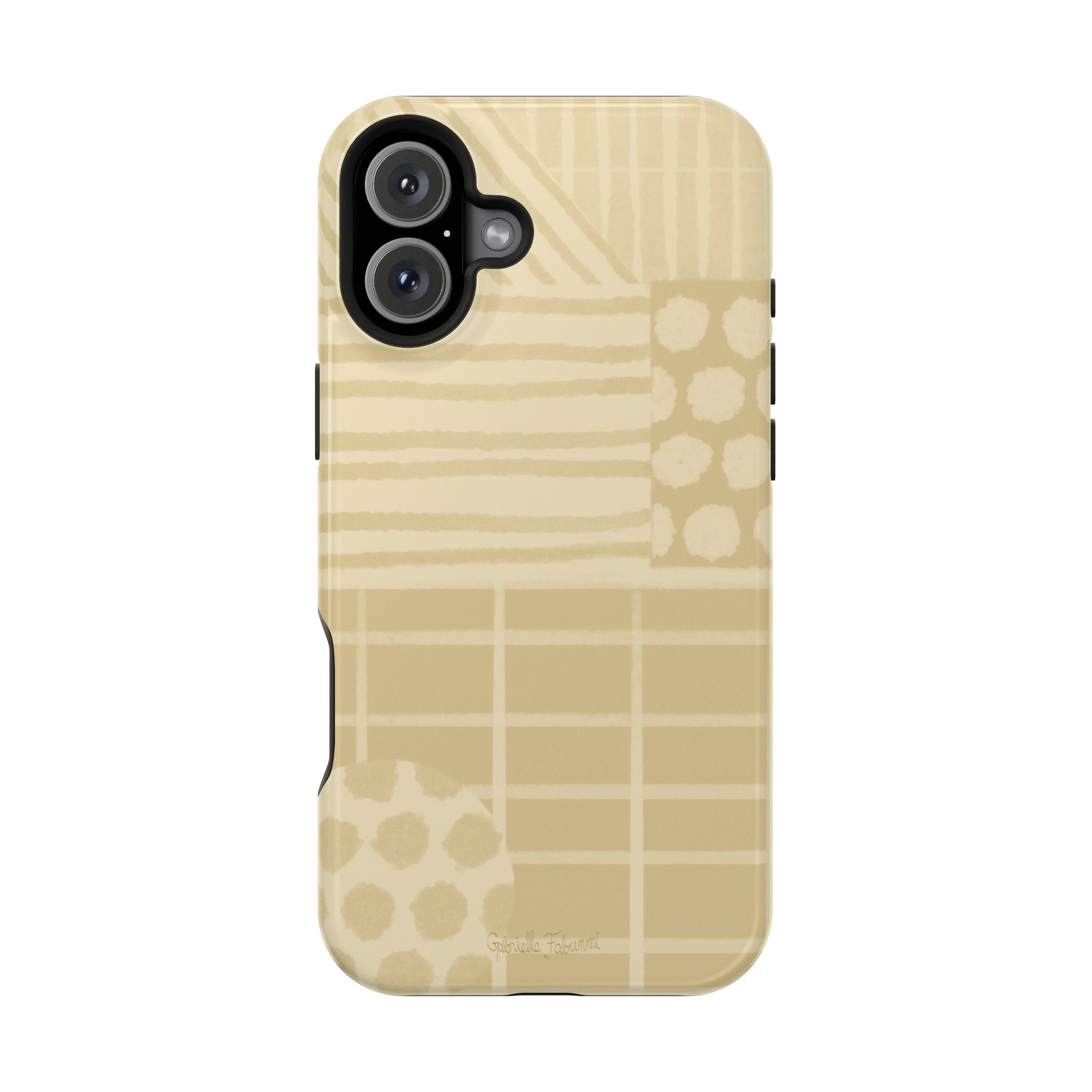 Magnetic Impact-Resistant Phone Case — Neutral Geometric Pattern