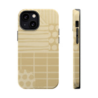Magnetic Impact-Resistant Phone Case — Neutral Geometric Pattern