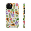 Tropical Fruit Magnetic Impact Phone Case — Watercolor Kiwi, Papaya & Watermelon