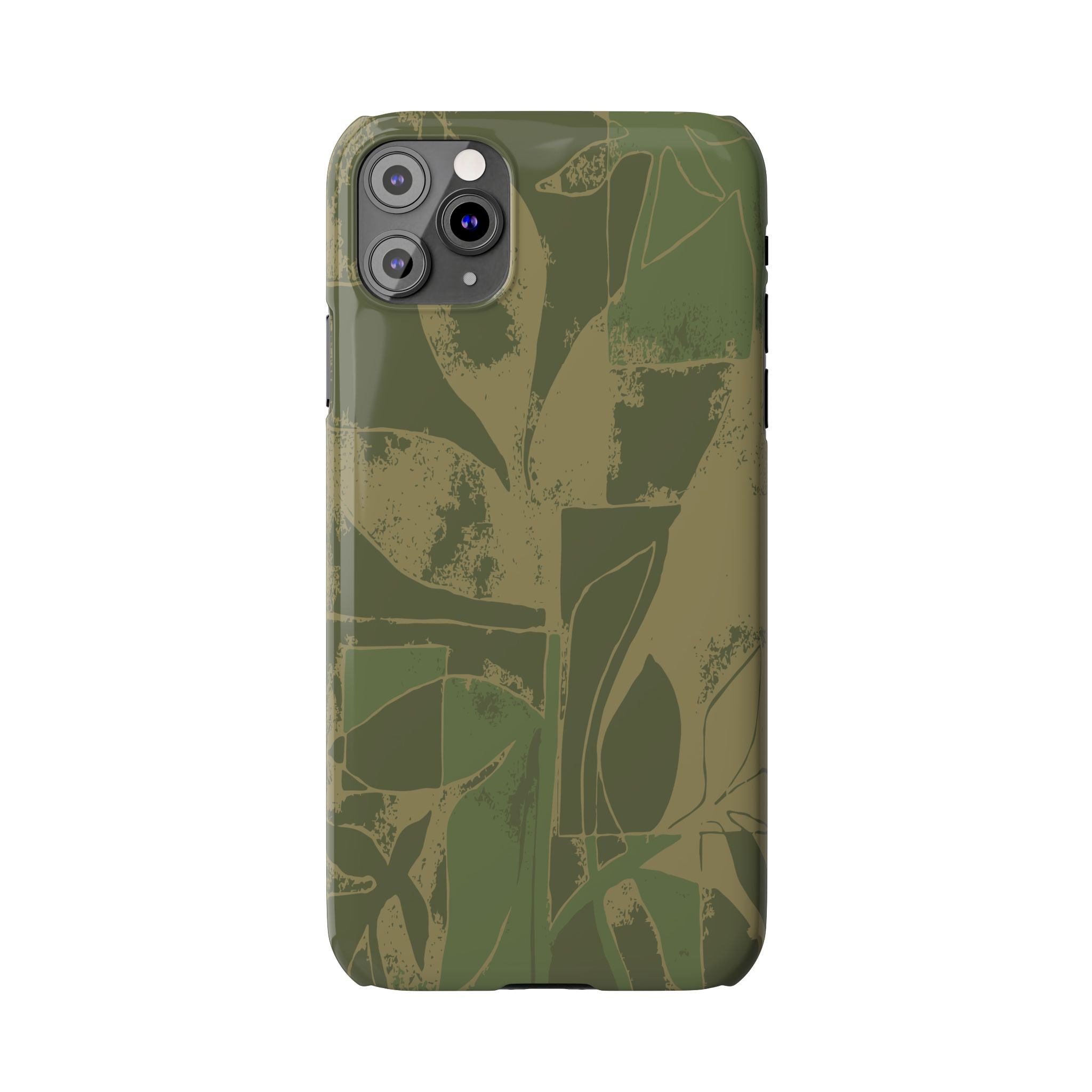 Green Color Block | Slim Phone Case