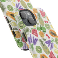 Tropical Fruit Magnetic Impact Phone Case — Watercolor Kiwi, Papaya & Watermelon