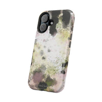 Watercolor Moss Phone Case — Impact‑Resistant Magnetic iPhone Cover