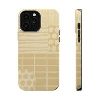 Magnetic Impact-Resistant Phone Case — Neutral Geometric Pattern
