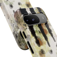 Abstract Camouflage Tough Phone Case — Watercolor Drip Design