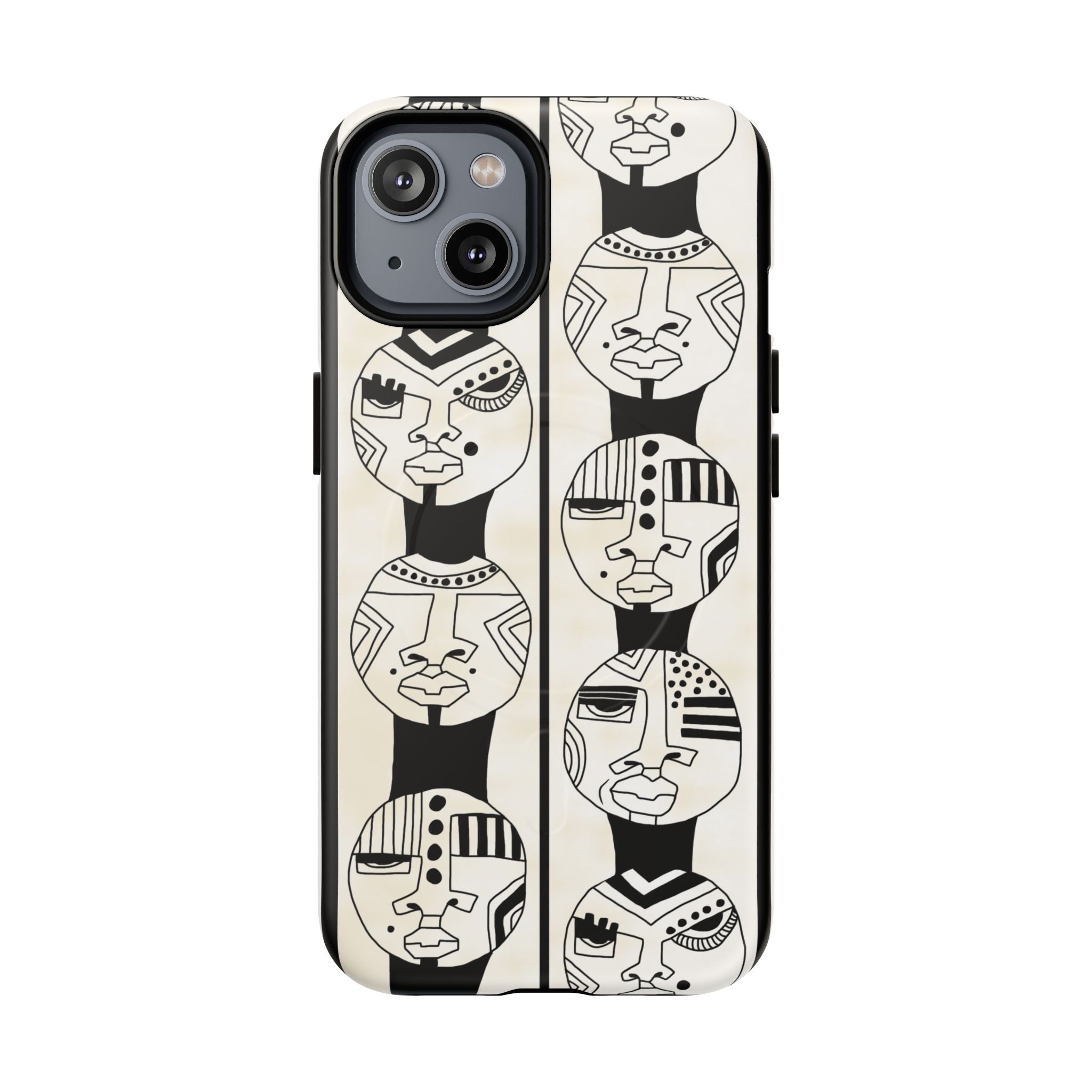 Artistic Tough Magnetic Phone Case with Unique Afrocentric Design