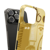 Abstract Face Art Slim Phone Case | Minimalist Neutral Tones