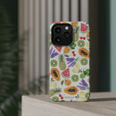 Tropical Fruit Magnetic Impact Phone Case — Watercolor Kiwi, Papaya & Watermelon