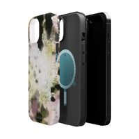 Watercolor Moss Phone Case — Impact‑Resistant Magnetic iPhone Cover