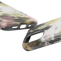 Watercolor Moss Phone Case — Impact‑Resistant Magnetic iPhone Cover