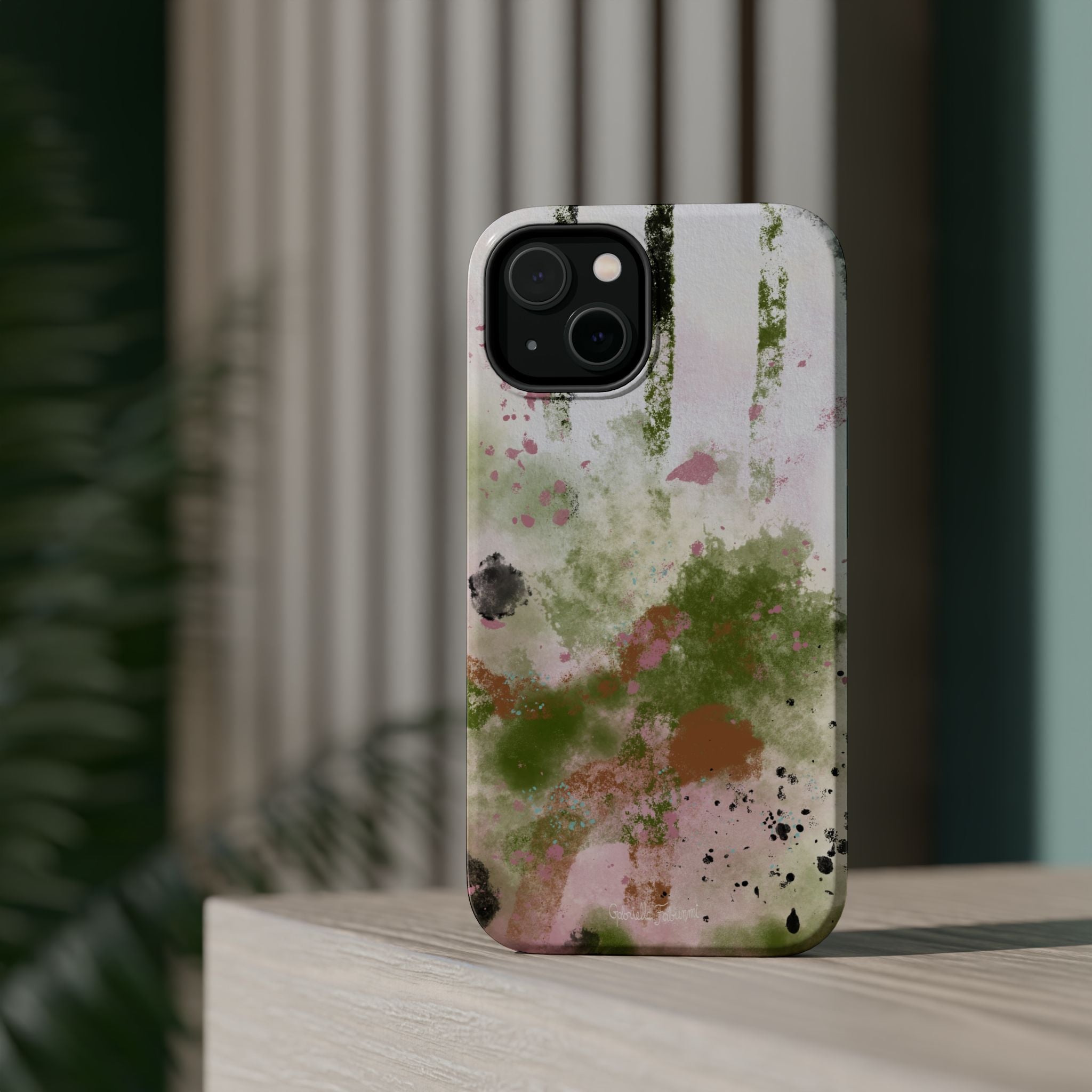 Abstract Floral Impact-Resistant Phone Case