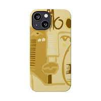 Abstract Face Art Slim Phone Case | Minimalist Neutral Tones