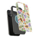 Tropical Fruit Magnetic Impact Phone Case — Watercolor Kiwi, Papaya & Watermelon