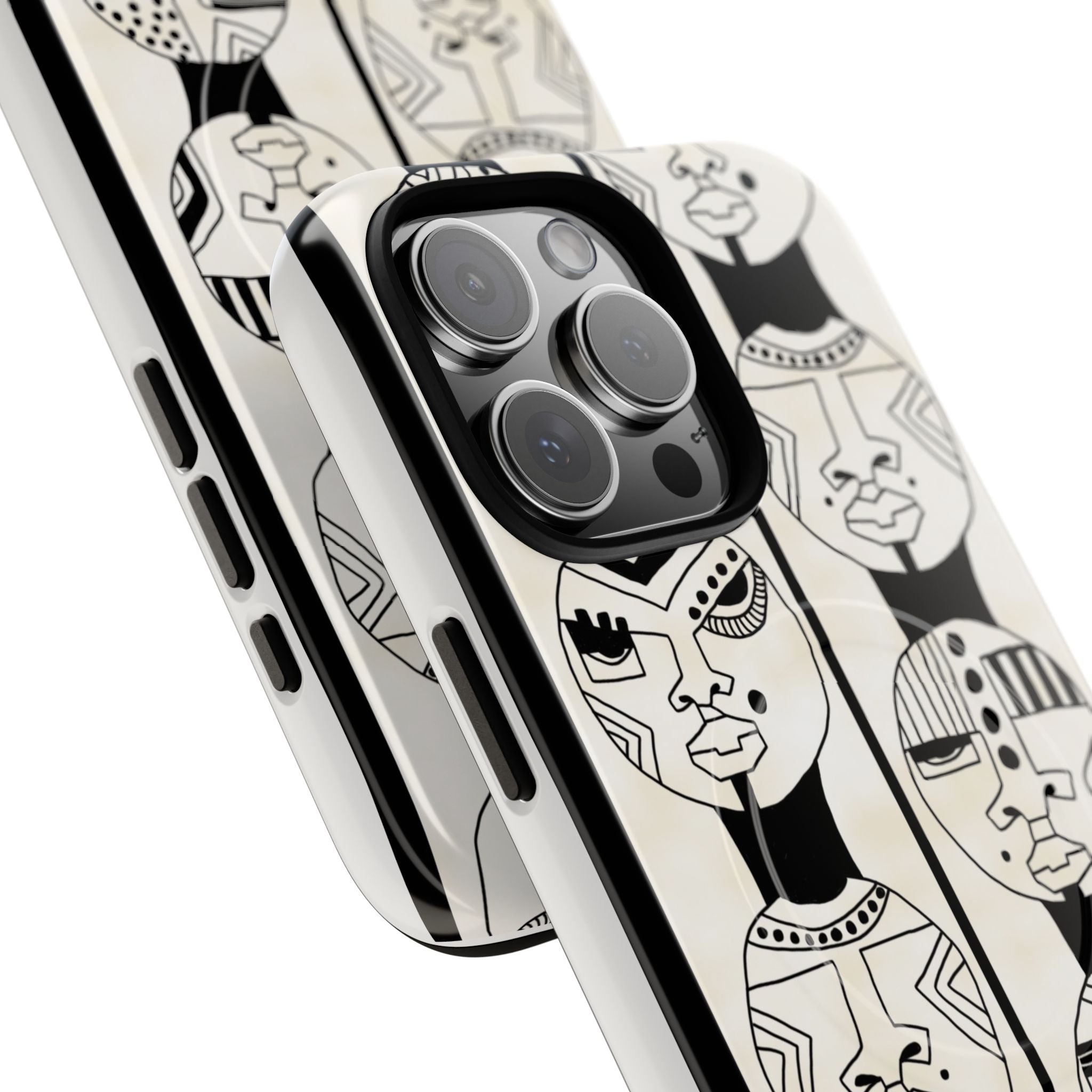 Artistic Tough Magnetic Phone Case with Unique Afrocentric Design